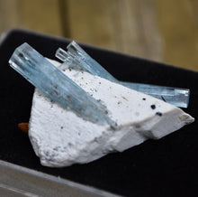 Load image into Gallery viewer, Aquamarine on Feldspar from Erongo, Namibia - Great Aesthetic Combo Specimen - 6.75 grams
