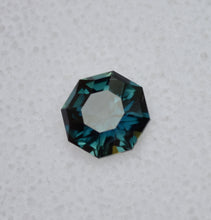 Load image into Gallery viewer, Australian Sapphire - Custom Octagon with Deep Teal and Blue - Tons of Brilliance - Fair Trade - 1. 43 ct.