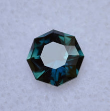 Load image into Gallery viewer, Australian Sapphire - Custom Octagon with Deep Teal and Blue - Tons of Brilliance - Fair Trade - 1. 43 ct.