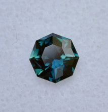 Load image into Gallery viewer, Australian Sapphire - Custom Octagon with Deep Teal and Blue - Tons of Brilliance - Fair Trade - 1. 43 ct.