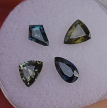 Load image into Gallery viewer, Australian Sapphires Set (4) - NO Treatments - Earthy Tones - Mixed Shapes and Good Clarity -