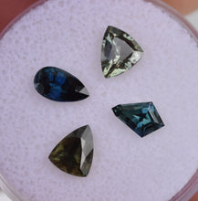 Load image into Gallery viewer, Australian Sapphires Set (4) - NO Treatments - Earthy Tones - Mixed Shapes and Good Clarity -