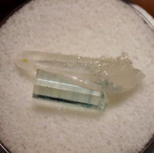 Load image into Gallery viewer, EYE CLEAN Striped Vanadium Emerald Crystal on DT Quartz Crystal with Druzy Quartz