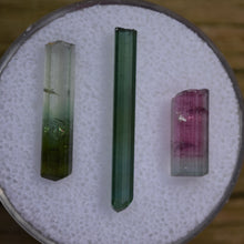 Load image into Gallery viewer, Tourmaline Crystals - Set of 3 Aricanga Tourmaline Crystal Specimens - 7.38 ct.
