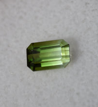Load image into Gallery viewer, Bi-Color Tourmaline from Rubaya, DRC - Leaf Green to Near-Achroite / Cerulean Blue - 0.78 ct.