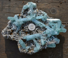 Load image into Gallery viewer, Amazing Vanadium Beryl Specimen from the 2025 Find at Nasarawa, Nigeria! - XL 6 Inch Plate - Beryl on Both Sides