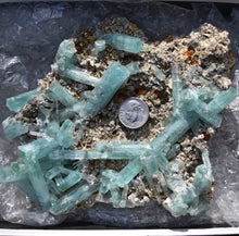 Load image into Gallery viewer, Amazing Vanadium Beryl Specimen from the 2025 Find at Nasarawa, Nigeria! - XL 6 Inch Plate - Beryl on Both Sides