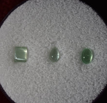 Load image into Gallery viewer, Cat's Eye Vanadium Korneruine Cabochons - Set of 3 Gems - 1.25 ctw.