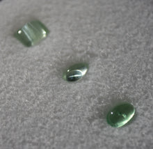 Load image into Gallery viewer, Cat's Eye Vanadium Korneruine Cabochons - Set of 3 Gems - 1.25 ctw.