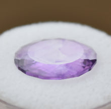 Load image into Gallery viewer, Maine Wispy Amethyst Slice - 2.83 ct. - Portrait-Cut Oval Gemstone - From 2017 Colton Hill Material dug by Moose the Miner