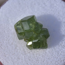 Load image into Gallery viewer, Pristine Demantoid Garnet Cluster - Madagascar - Rich Green, and NO Damage - 1.93 grams
