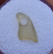 Load image into Gallery viewer, Drilled, and Tumbled Chrysoberyl - Matte Finish, Drilled Gem - Sunny Canary Yellow - 3.14 ct.