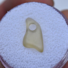 Load image into Gallery viewer, Drilled, and Tumbled Chrysoberyl - Matte Finish, Drilled Gem - Sunny Canary Yellow - 3.14 ct.