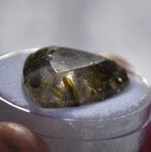 Load image into Gallery viewer, XL Epidote-Included Quartz Gem - Great Clarity and Gemmy Epidote - 27.92 ct.