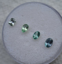 Load image into Gallery viewer, Chrome and Vanadium Kornerupine Color-Grade Set - Set of 4 Sleek, Top-Shelf Gems - 1.15 ctw.