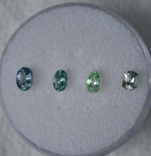 Load image into Gallery viewer, Chrome and Vanadium Kornerupine Color-Grade Set - Set of 4 Sleek, Top-Shelf Gems - 1.15 ctw.