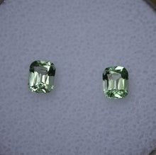 Load image into Gallery viewer, MATCHED PAIR - Custom Cut Vanadium Kornerupine Rectangular Cushion Gems - 0.995 ctw.
