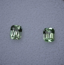 Load image into Gallery viewer, MATCHED PAIR - Custom Cut Vanadium Kornerupine Rectangular Cushion Gems - 0.995 ctw.
