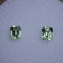 Load image into Gallery viewer, MATCHED PAIR - Custom Cut Vanadium Kornerupine Rectangular Cushion Gems - 0.995 ctw.