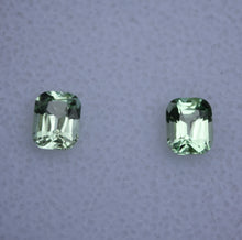 Load image into Gallery viewer, MATCHED PAIR - Custom Cut Vanadium Kornerupine Rectangular Cushion Gems - 0.995 ctw.