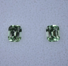 Load image into Gallery viewer, MATCHED PAIR - Custom Cut Vanadium Kornerupine Rectangular Cushion Gems - 0.995 ctw.