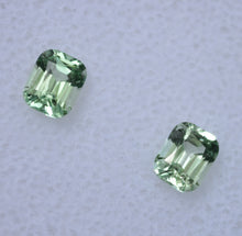 Load image into Gallery viewer, MATCHED PAIR - Custom Cut Vanadium Kornerupine Rectangular Cushion Gems - 0.995 ctw.