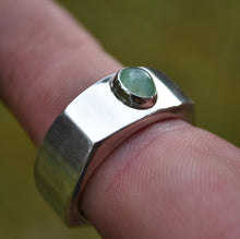 Load image into Gallery viewer, HEFTY Sterling SIlver and Cat's Eye Kornerupine Ring - 1/2 troy oz. Silver, and 1 ct. Gem - Size 9.25