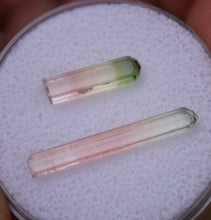 Load image into Gallery viewer, Mismatched Pair of Perfect Tourmaline Crystals from Rubaya, DRC - 3.93 ctw. - Eye Clean + Terminated