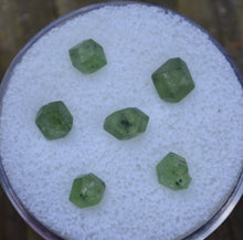 Load image into Gallery viewer, Perfect Little Demantoid Garnets from Pakistan - Apple Green Geometric Perfection!
