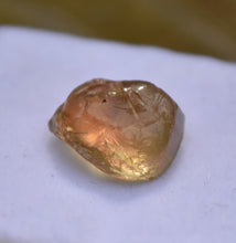 Load image into Gallery viewer, Glowing Bi-Color Tourmaline Facet Rough - Deep Peachy, and Lemon-Lime - 6.15 ct.