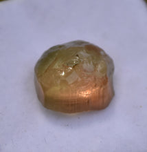 Load image into Gallery viewer, Glowing Bi-Color Tourmaline Facet Rough - Deep Peachy, and Lemon-Lime - 6.15 ct.