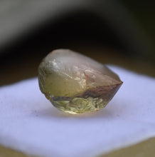 Load image into Gallery viewer, Glowing Bi-Color Tourmaline Facet Rough - Deep Peachy, and Lemon-Lime - 6.15 ct.