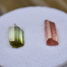 Load image into Gallery viewer, Pair of Small Unique Tourmaline Crystals from Rubaya Mine, DRC - 1.322 grams