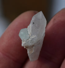 Load image into Gallery viewer, Excellent Vanadium Beryl / Emerald on Quartz Crystal Thumbnail Specimen - Good Color + Terminated - 2.74 Grams