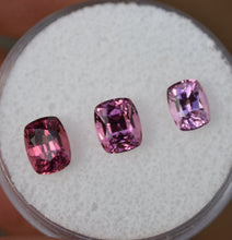 Load image into Gallery viewer, NEW FIND (2024) Tanga Garnet Tapered Color Trio - Exceptional Colors and Brightness - 2.91 ct.