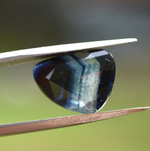 Load image into Gallery viewer, Rose-Cut Sapphire with Color Zoning and Reflective Trapiche Flashes - 3.83 ct.