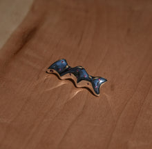 Load image into Gallery viewer, Mirror Swoop Ruby Pendant - Sterling silver with 11 Rubies