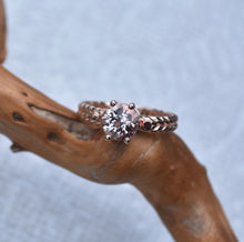 Load image into Gallery viewer, Custom Faceted Eye-Clean Morganite by Scott Maier -  Engagement Ring in 14k Rose Gold