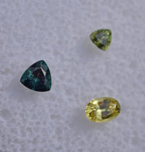 Load image into Gallery viewer, Australian Sapphire High-End Melee Gems Set - Green Yellow Blue - 0.55 ctw.