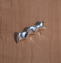 Load image into Gallery viewer, Mirror Swoop Ruby Pendant - Sterling silver with 11 Rubies