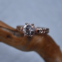 Load image into Gallery viewer, Custom Faceted Eye-Clean Morganite by Scott Maier -  Engagement Ring in 14k Rose Gold
