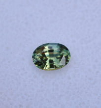 Load image into Gallery viewer, Yellow Kenyan Sapphire with a Vivid Stripe of Royal Blue - 0.82 ct. - Great Overseas Cutting!