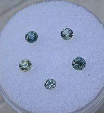 Load image into Gallery viewer, Songea Sapphire - Greens, Blues, and Greenish Blues Parcel - All Round Brilliant - 1.22 ct.