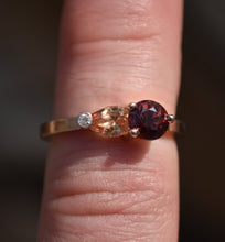 Load image into Gallery viewer, 14k Rose Gold Ring with Zircon, Sapphire, and Diamond