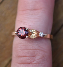 Load image into Gallery viewer, 14k Rose Gold Ring with Zircon, Sapphire, and Diamond