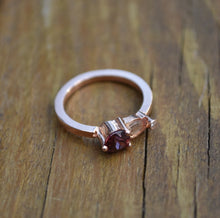 Load image into Gallery viewer, 14k Rose Gold Ring with Zircon, Sapphire, and Diamond