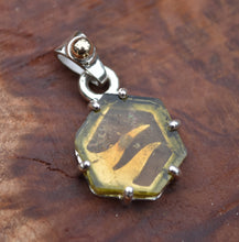 Load image into Gallery viewer, Watermelon Dravite Slice Pendant - Sterling with 14ky Accent