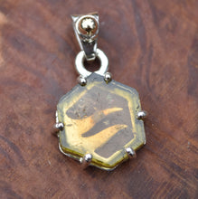 Load image into Gallery viewer, Watermelon Dravite Slice Pendant - Sterling with 14ky Accent