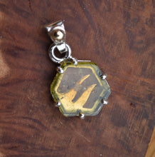 Load image into Gallery viewer, Watermelon Dravite Slice Pendant - Sterling with 14ky Accent