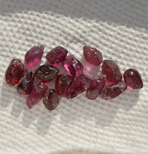 Load image into Gallery viewer, Rhodolite Garnet Facet Rough Lot - 3 to 4 carats each, - 5O Carats total - VS to Eye Clean - OPEN colors